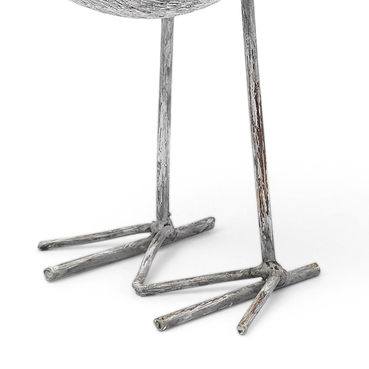 Snipe II 6L x 6W Off-White Resin Bird Ornament W/ Metal Feet by Mercana at Eve Furniture