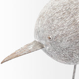 Snipe II Off-White Resin Bird Ornament W/ Metal Feet by Mercana at Eve Furniture