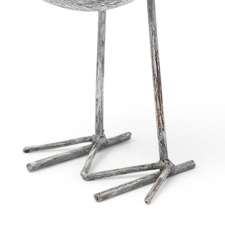 Snipe II Off-White Resin Bird Ornament W/ Metal Feet by Mercana at Eve Furniture