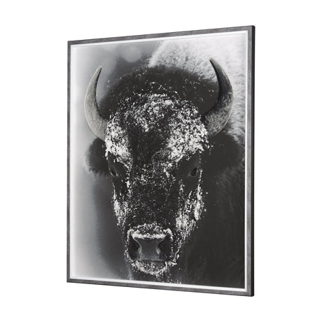 Snow Mask by Mercana Studio a Hand Embellished Textured Framed Photo Art Print Matted under Glass by Mercana at Eve Furniture