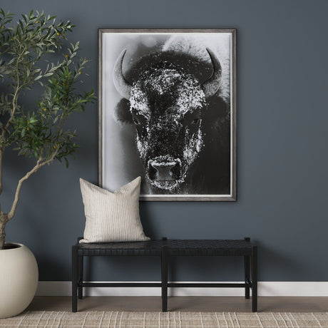 Snow Mask by Mercana Studio a Hand Embellished Textured Framed Photo Art Print Matted under Glass by Mercana at Eve Furniture