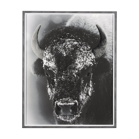 Snow Mask by Mercana Studio a Hand Embellished Textured Framed Photo Art Print Matted under Glass by Mercana at Eve Furniture