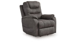 Snowfield Gunmetal Power Lift Recliner by Ashley at Eve Furniture