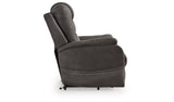 Snowfield Gunmetal Power Lift Recliner by Ashley at Eve Furniture