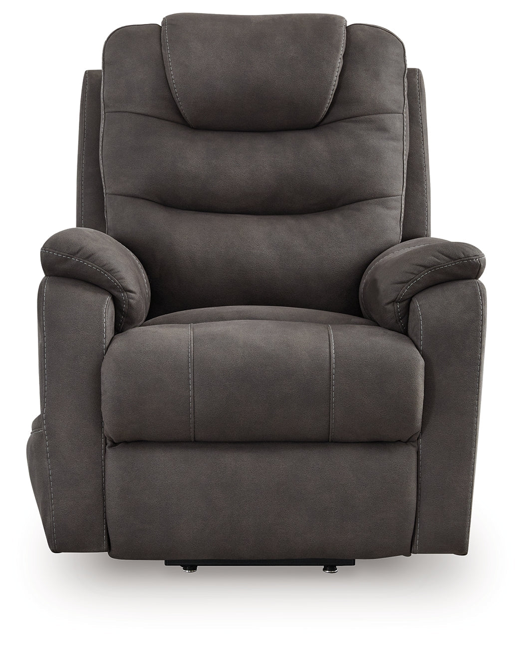 Snowfield Gunmetal Power Lift Recliner by Ashley at Eve Furniture