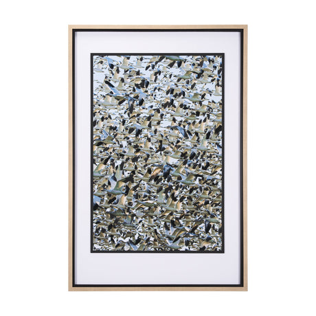 Snowgoose Migration 1 by Gary Blatter Hand Embellished Textured Framed Art Print Matted under Glass by Mercana at Eve Furniture