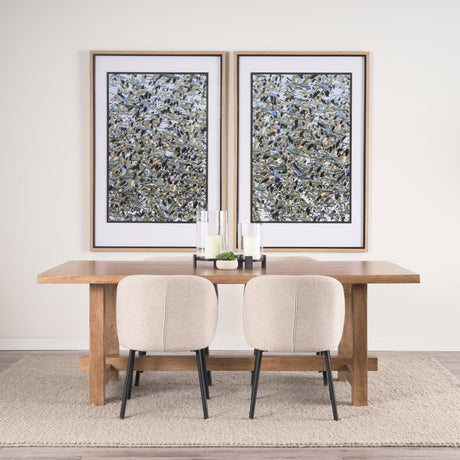 Snowgoose Migration 2 by Gary Blatter Hand Embelished Textured Framed Art Print Matted under Glass by Mercana at Eve Furniture