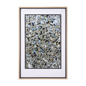 Snowgoose Migration 2 by Gary Blatter Hand Embelished Textured Framed Art Print Matted under Glass by Mercana at Eve Furniture