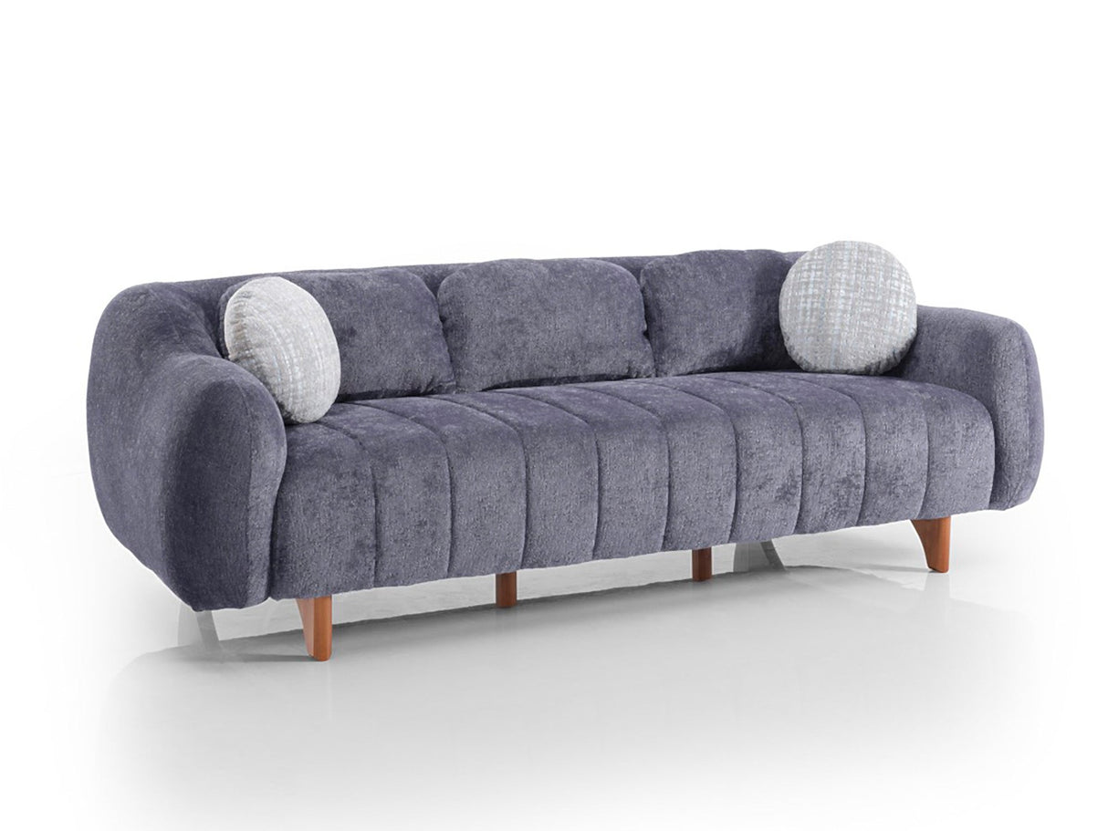 Snowy 3-pieces (Sofa & Loveseat & Swivel Chair) Livingroom Set Anthracite by Furnia at Eve Furniture