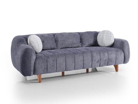 Snowy 3-pieces (Sofa & Loveseat & Swivel Chair) Livingroom Set Anthracite by Furnia at Eve Furniture