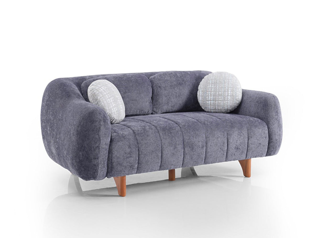 Snowy 3-pieces (Sofa & Loveseat & Swivel Chair) Livingroom Set Anthracite by Furnia at Eve Furniture