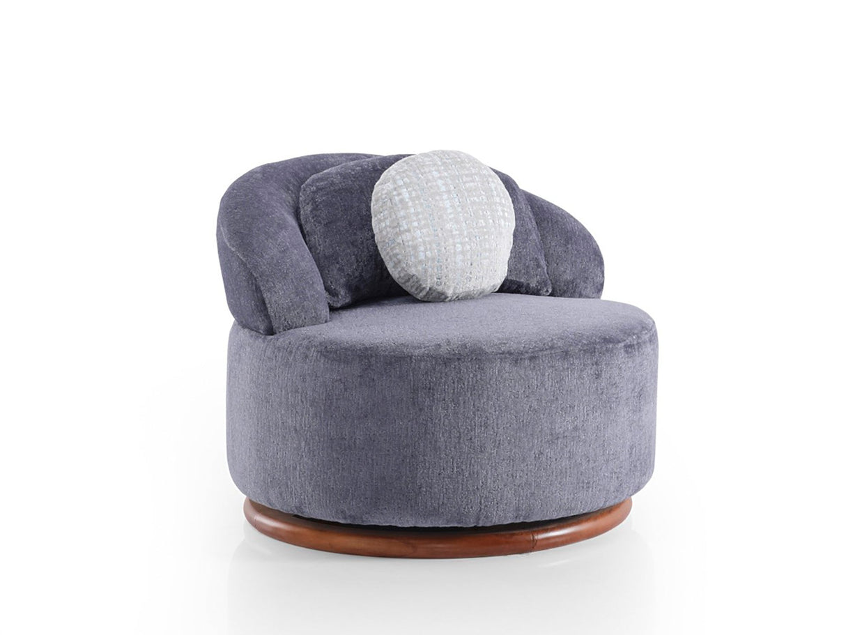 Snowy 3-pieces (Sofa & Loveseat & Swivel Chair) Livingroom Set Anthracite by Furnia at Eve Furniture