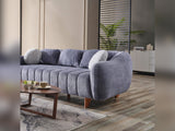 Snowy 3-pieces (Sofa & Loveseat & Swivel Chair) Livingroom Set Anthracite by Furnia at Eve Furniture