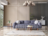 Snowy 3-pieces (Sofa & Loveseat & Swivel Chair) Livingroom Set Anthracite by Furnia at Eve Furniture