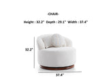 Snowy 3-pieces (Sofa & Loveseat & Swivel Chair) Livingroom Set in Cream by Furnia at Eve Furniture