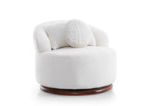 Snowy 3-pieces (Sofa & Loveseat & Swivel Chair) Livingroom Set in Cream by Furnia at Eve Furniture