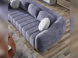 Snowy Anthracite Stationary Loveseat by Furnia at Eve Furniture