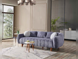 Snowy Anthracite Stationary Sofa by Furnia at Eve Furniture