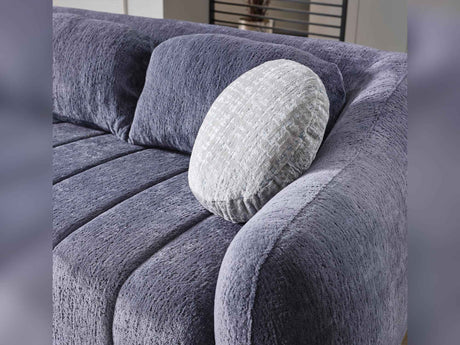 Snowy Anthracite Stationary Sofa by Furnia at Eve Furniture