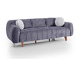 Snowy Anthracite Stationary Sofa by Furnia at Eve Furniture