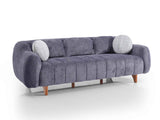 Snowy Anthracite Stationary Sofa by Furnia at Eve Furniture