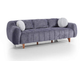 Snowy Anthracite Stationary Sofa by Furnia at Eve Furniture