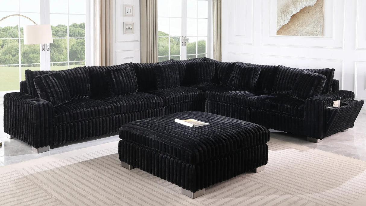 Snuggle Station Black Sectional by New Era Innovations at Eve Furniture