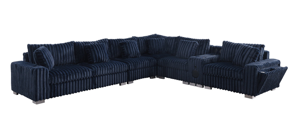 Snuggle Station Blue Sectional by New Era Innovations at Eve Furniture