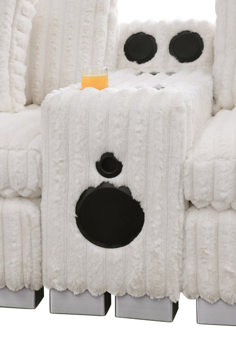 Snuggle Station Cream Sectional by New Era Innovations at Eve Furniture
