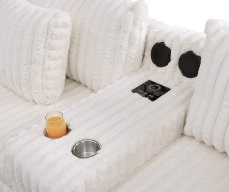 Snuggle Station Cream Sectional by New Era Innovations at Eve Furniture