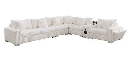 Snuggle Station Cream Sectional by New Era Innovations at Eve Furniture