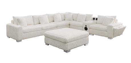 Snuggle Station Cream Sectional by New Era Innovations at Eve Furniture