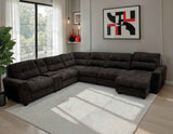 Snyder Black 7-Piece Slider Sectional by Steve Silver at Eve Furniture