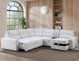 Snyder White 6-Piece Glider Sectional by Steve Silver at Eve Furniture
