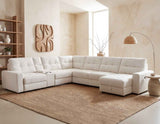 Snyder White 7-Piece Slider Sectional by Steve Silver at Eve Furniture
