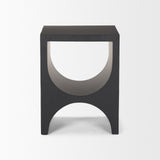 Sobi Matte Black Square Metal Side Table by Mercana at Eve Furniture