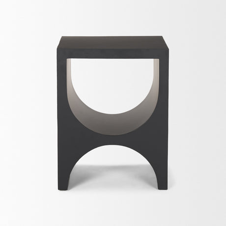 Sobi Matte Black Square Metal Side Table by Mercana at Eve Furniture