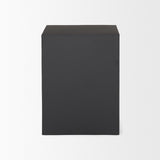 Sobi Matte Black Square Metal Side Table by Mercana at Eve Furniture