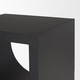 Sobi Matte Black Square Metal Side Table by Mercana at Eve Furniture