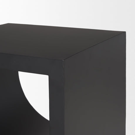 Sobi Matte Black Square Metal Side Table by Mercana at Eve Furniture