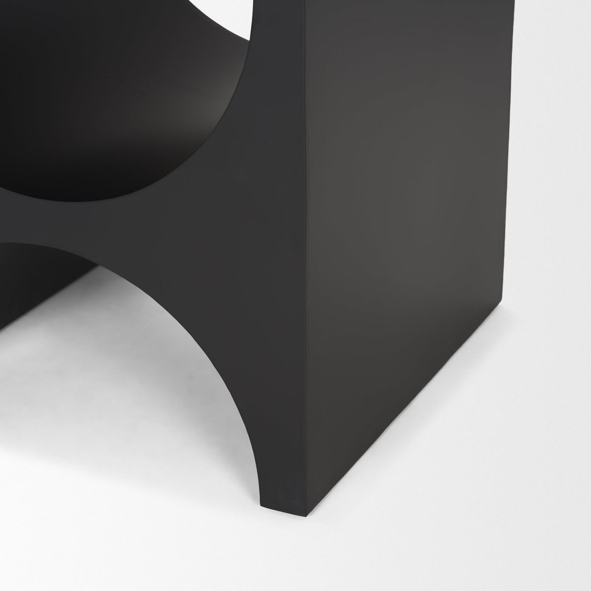 Sobi Matte Black Square Metal Side Table by Mercana at Eve Furniture