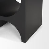 Sobi Matte Black Square Metal Side Table by Mercana at Eve Furniture