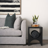 Sobi Matte Black Square Metal Side Table by Mercana at Eve Furniture
