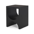 Sobi Matte Black Square Metal Side Table by Mercana at Eve Furniture