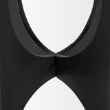 Sobi Textured Matte Black Round Metal Accent Table by Mercana at Eve Furniture