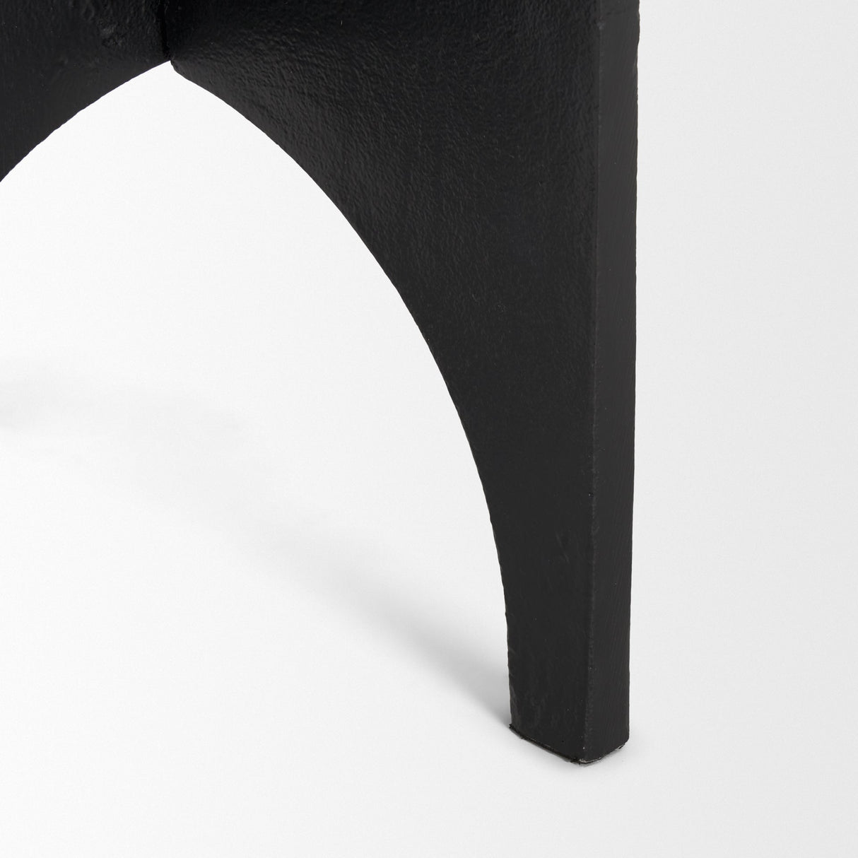 Sobi Textured Matte Black Round Metal Accent Table by Mercana at Eve Furniture