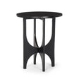 Sobi Textured Matte Black Round Metal Accent Table by Mercana at Eve Furniture