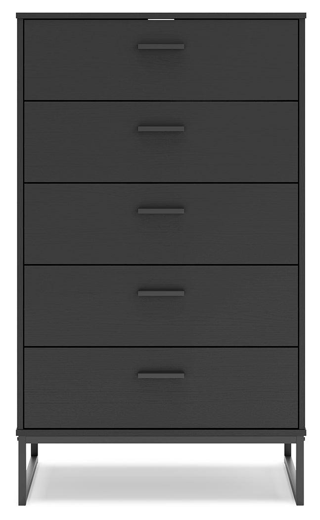 Socalle Black Chest of Drawers by Ashley at Eve Furniture