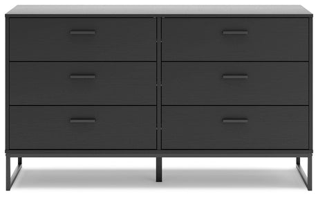 Socalle Black Dresser by Ashley at Eve Furniture