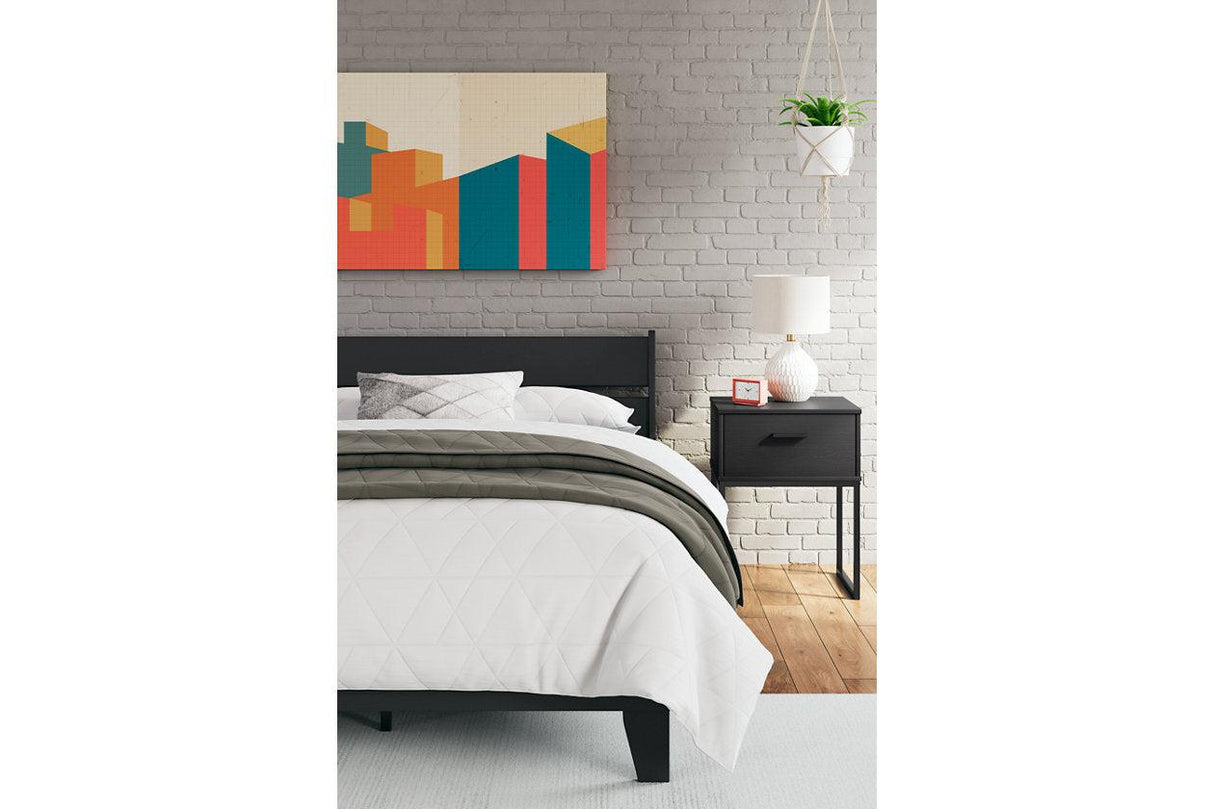 Socalle Black Full Panel Platform Bed by Ashley at Eve Furniture